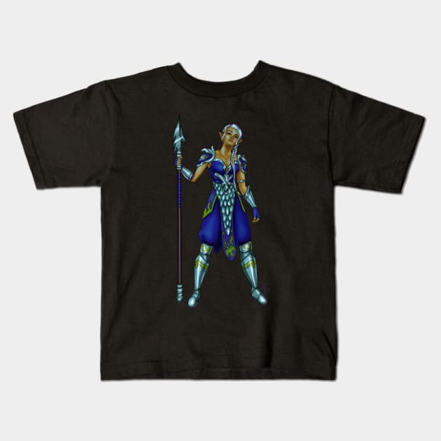 Elven Warrior Kids T-Shirt by Perezart99